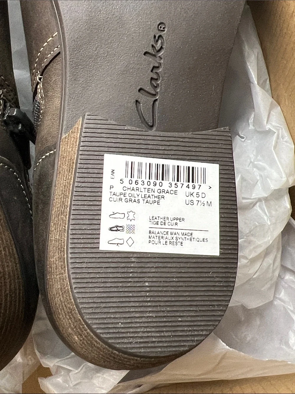 Clarks Women's Charleton Grace Buckled Ankle Booties- Size 7.5M